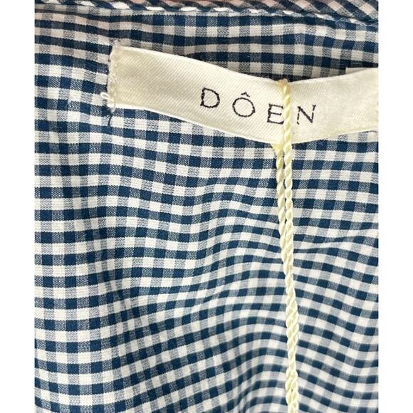 DOEN Sz L Large Blue Azure Gingham Franique Dress NWT - Picture 3 of 12